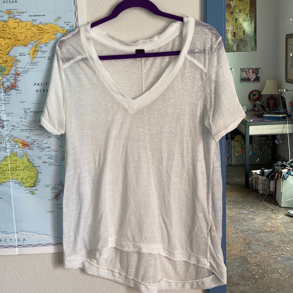 Free people white tee